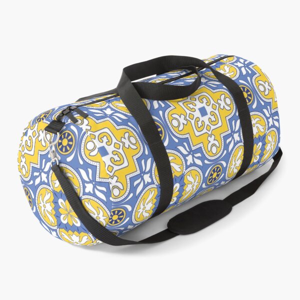 Item preview, Moroccan Blue, Yellow, White Tiles Pattern Illustration,Circle Floral, Mediterranean Style designed and sold by Dazzline Designs.
