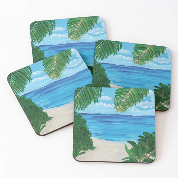 Item preview, Tropical Botanical Beach Scene designed and sold by KayleeRoseArt.