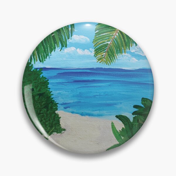 Item preview, Tropical Botanical Beach Scene designed and sold by KayleeRoseArt.