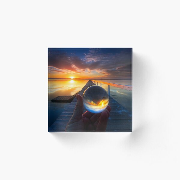Long Jetty sunset Acrylic Block