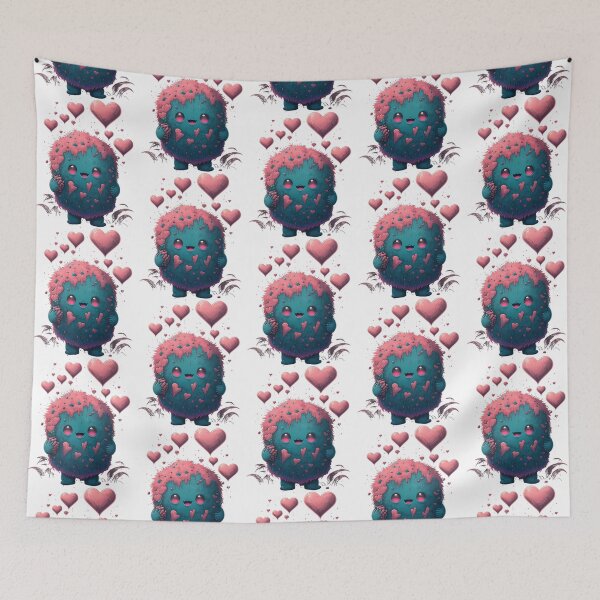 Item preview, Cute Happy Valentine Heart Monster Adorable and Unique my singing monster Illustration  designed and sold by coreymarry1.