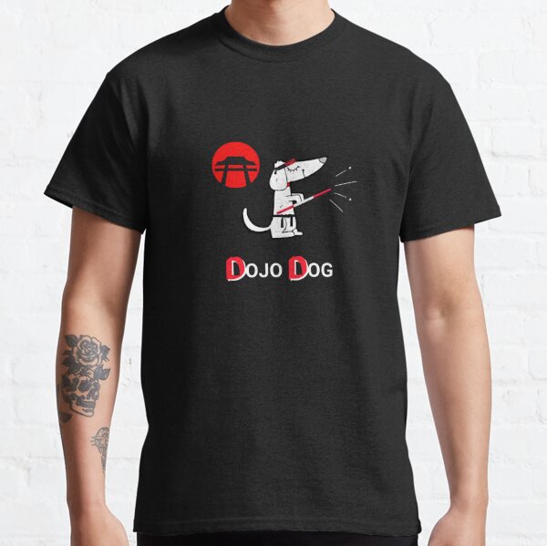 Kung Fu Dojo Dog with Bo Staff Classic T-Shirt