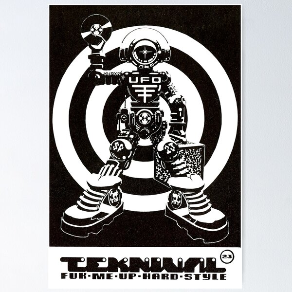 Item preview, Spiral tribe UFO Teknival flyer designed and sold by Kadhaf.
