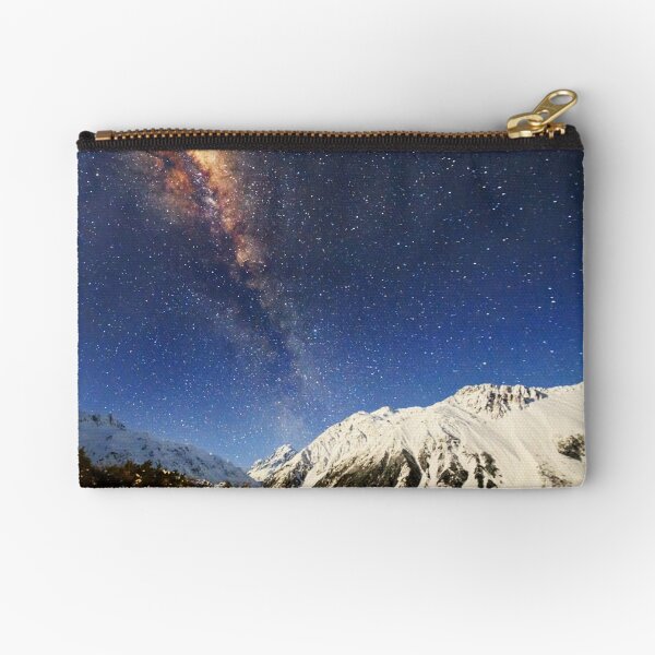 Milky Way over Mt Cook New Zealand Zipper Pouch