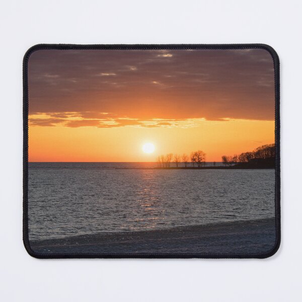 Item preview, Sunset with Fab Cloudbank and Broken Ice Floes on Lake Erie at Welland Canal designed and sold by Georgia Mizuleva.