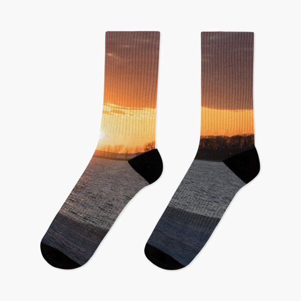 Item preview, Sunset with Fab Cloudbank and Broken Ice Floes on Lake Erie at Welland Canal designed and sold by Georgia Mizuleva.