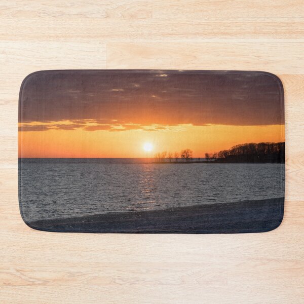 Item preview, Sunset with Fab Cloudbank and Broken Ice Floes on Lake Erie at Welland Canal designed and sold by Georgia Mizuleva.