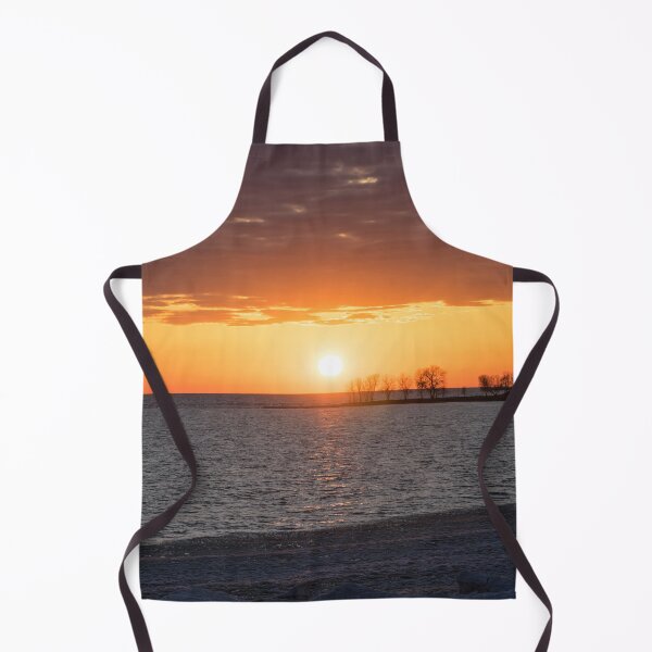 Item preview, Sunset with Fab Cloudbank and Broken Ice Floes on Lake Erie at Welland Canal designed and sold by Georgia Mizuleva.