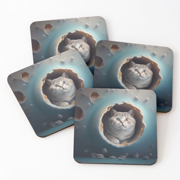 Item preview, Fat cat in hole 024 [square] designed and sold by jetaiart.