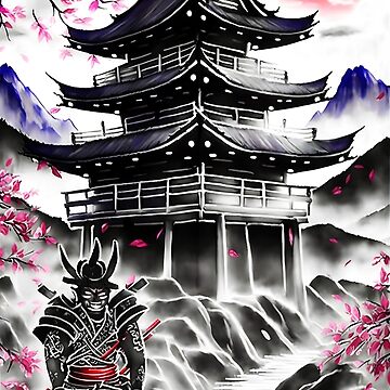 Artwork thumbnail, Samurai at Temple by Teebuya