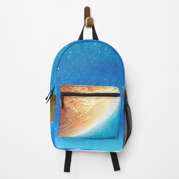 Item preview, Illustration on cold colors of two planets, rectangle format designed and sold by Flairh-Art.