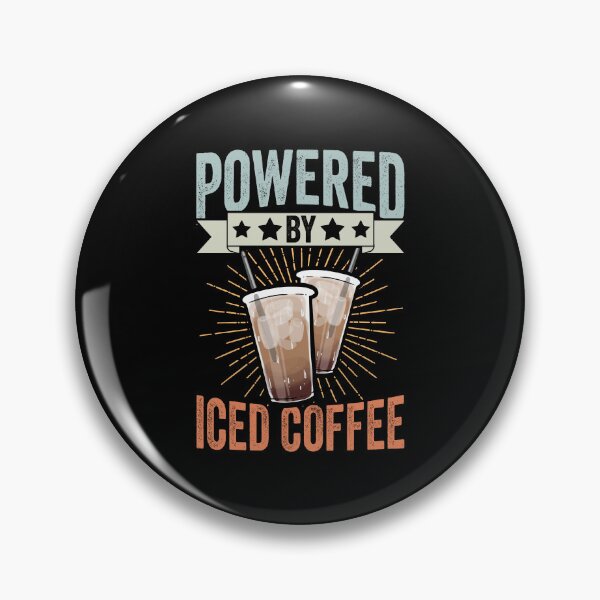 Item preview, Powered By Iced Coffee Funny Caffeinated Iced Coffee Barista designed and sold by Nessshirts.