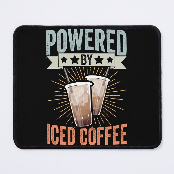 Item preview, Powered By Iced Coffee Funny Caffeinated Iced Coffee Barista designed and sold by Nessshirts.