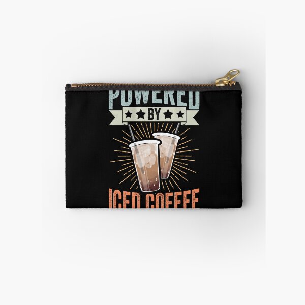 Item preview, Powered By Iced Coffee Funny Caffeinated Iced Coffee Barista designed and sold by Nessshirts.