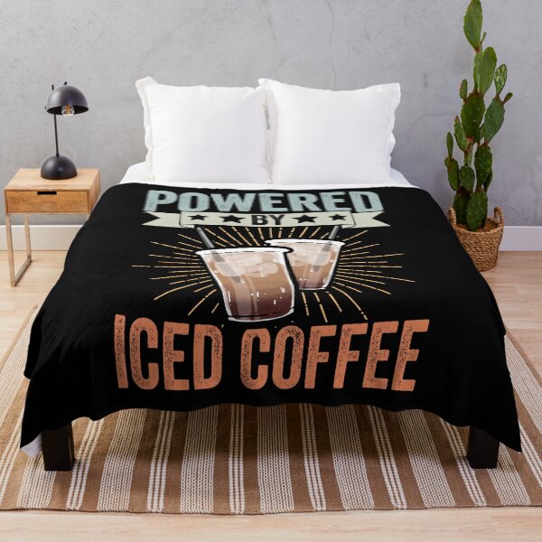 Item preview, Powered By Iced Coffee Funny Caffeinated Iced Coffee Barista designed and sold by Nessshirts.
