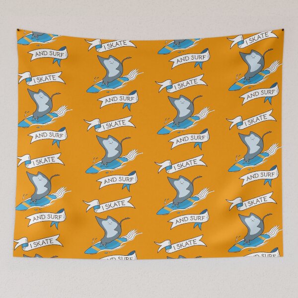 Item preview, I Skate and Surf - Surfing Skate Fish. designed and sold by jollyislandshed.