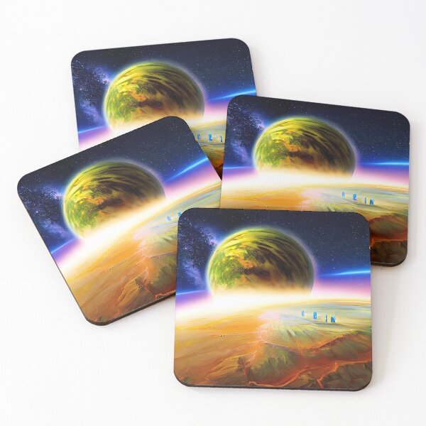 Item preview, Illustration of a planets and a galaxy, rectangle format designed and sold by Flairh-Art.