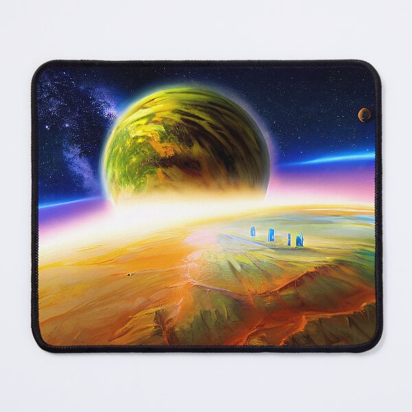 Item preview, Illustration of a planets and a galaxy, rectangle format designed and sold by Flairh-Art.
