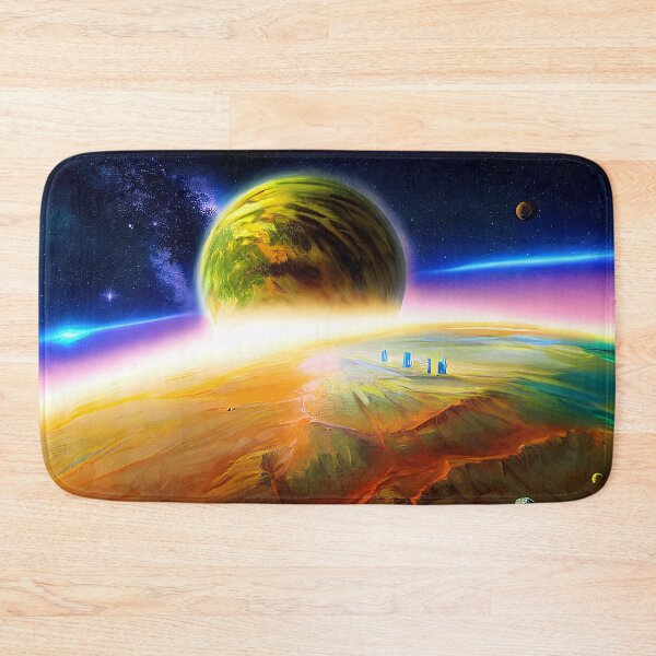 Item preview, Illustration of a planets and a galaxy, rectangle format designed and sold by Flairh-Art.