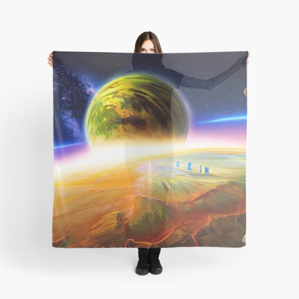 Item preview, Illustration of a planets and a galaxy, rectangle format designed and sold by Flairh-Art.