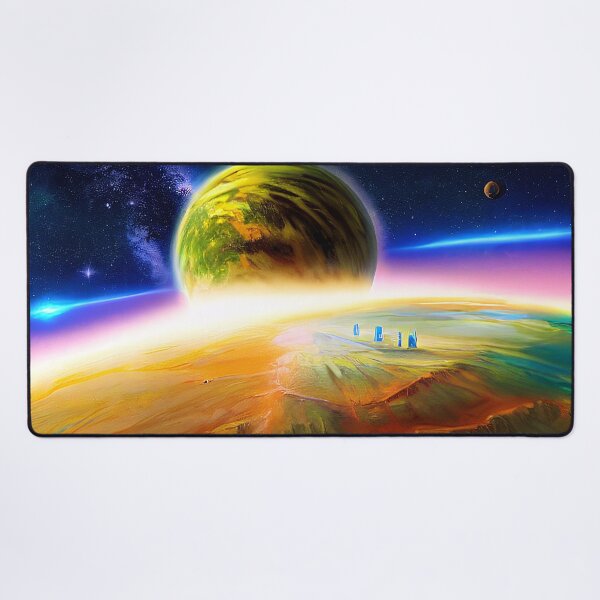 Item preview, Illustration of a planets and a galaxy, rectangle format designed and sold by Flairh-Art.
