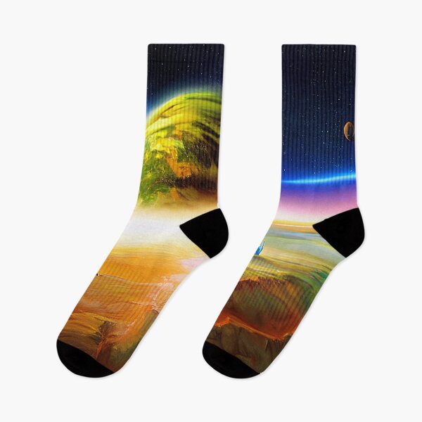 Item preview, Illustration of a planets and a galaxy, rectangle format designed and sold by Flairh-Art.