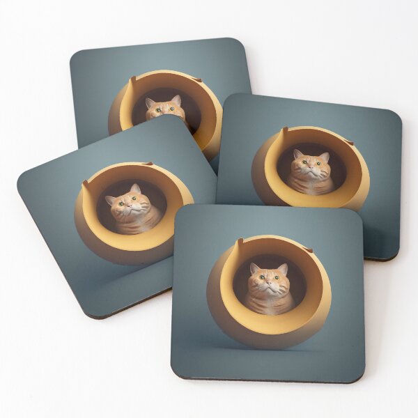 Item preview, Fat cat in hole 026 [square] designed and sold by jetaiart.