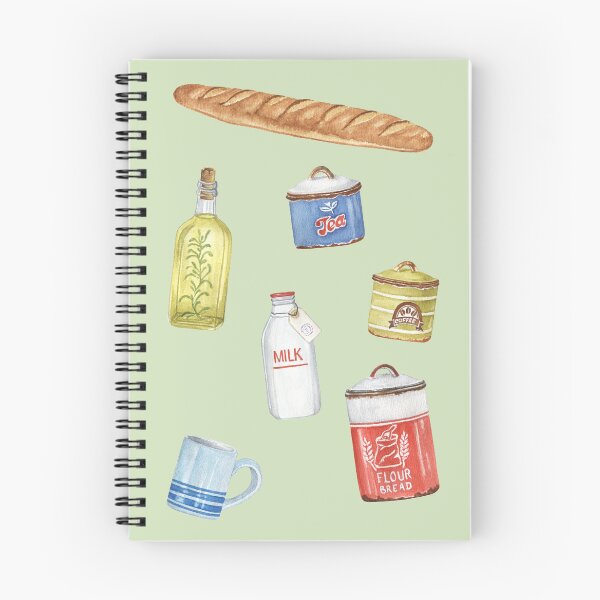 Item preview, Vintage watercolor kitchen set designed and sold by positivecookie.