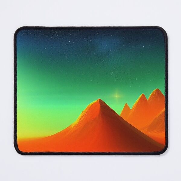 Item preview, Illustration of planets on cold and warm color gradient, rectangle format designed and sold by Flairh-Art.