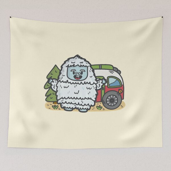 Item preview, Yeti on a Camping Trip Summer Cryptids designed and sold by JokeGysen.