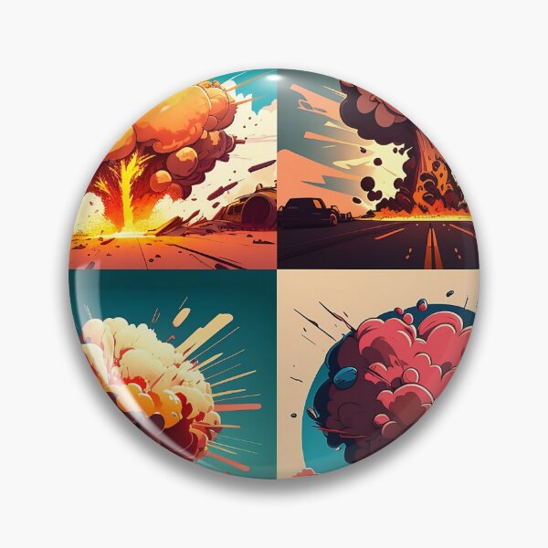 Item preview, Multiple Explosions Cartoon Style Design designed and sold by EnzoZs.