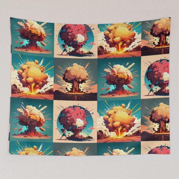 Item preview, Multiple Explosions Cartoon Style Design designed and sold by EnzoZs.