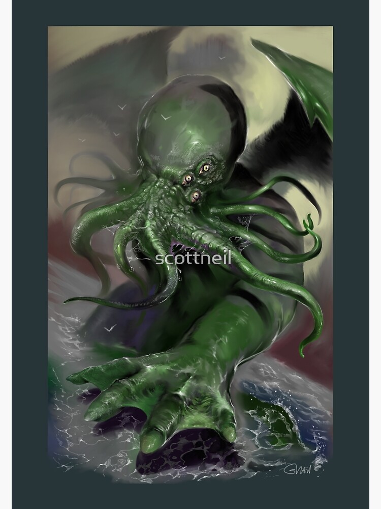 Cthulhu Rising HP Lovecraft H.P Horror Mythos RPG octopus best selling, top  redbubble" Greeting Card for Sale by scottneil | Redbubble