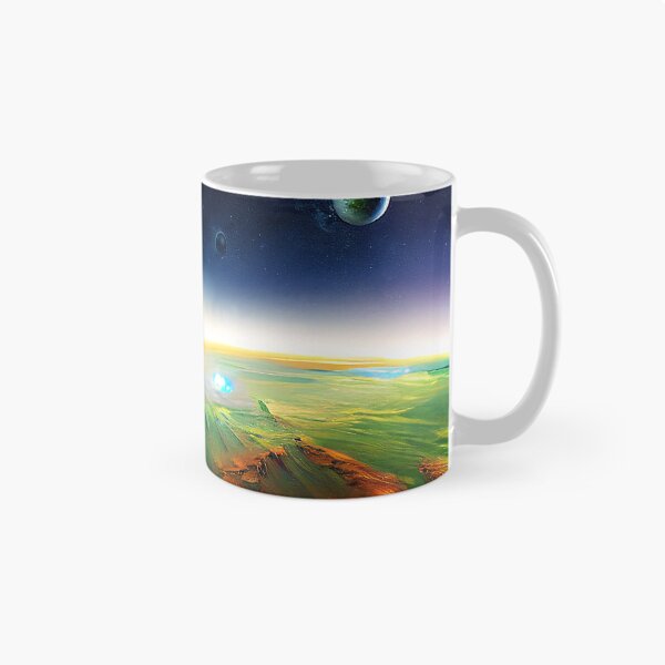 Item preview, Illustration of a galaxy and four planets, rectangle format designed and sold by Flairh-Art.