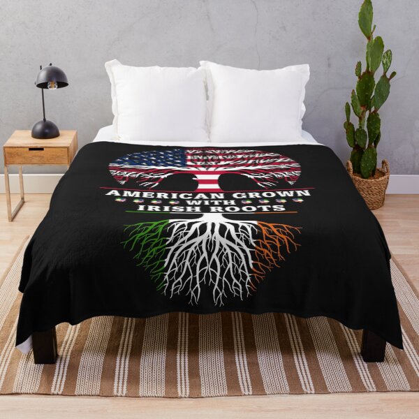 Artikelvorschau, American Grown Irish Roots Irland Flagge St. Patrick's Day entworfen und verkauft von decentwearstore.
