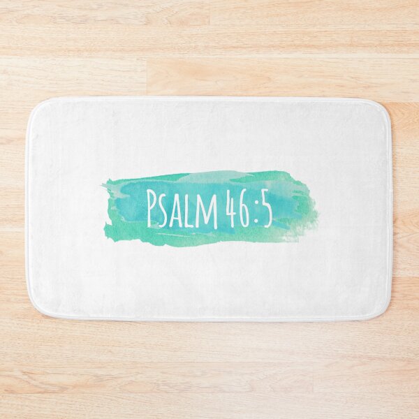 Item preview, Psalm 46:5 God is within her - Watercolor Stroke - Teal designed and sold by amazingjoy.