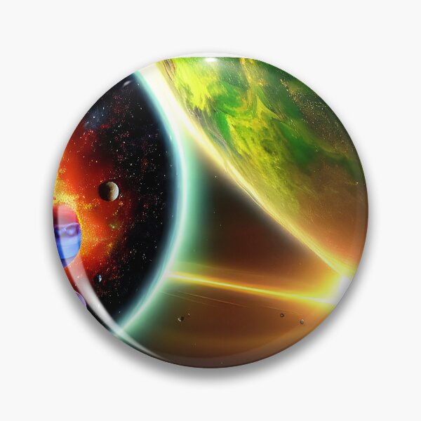 Item preview, Colorful illustration of several planets and a light source, rectangle format designed and sold by Flairh-Art.
