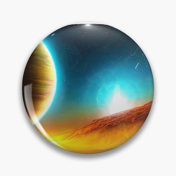 Item preview, Colored illustration of a planet and a light source, rectangle format designed and sold by Flairh-Art.