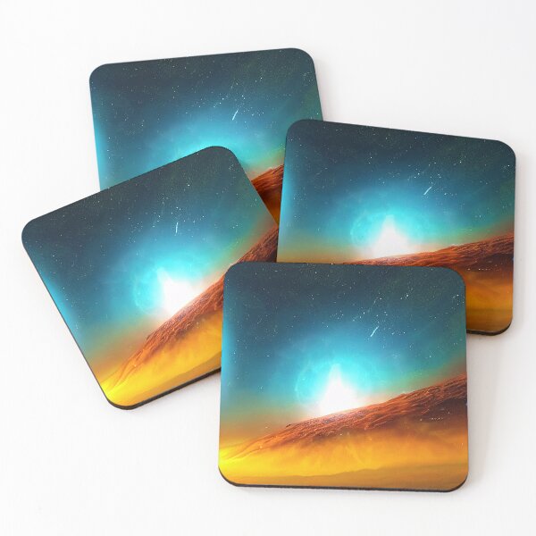 Item preview, Colored illustration of a planet and a light source, rectangle format designed and sold by Flairh-Art.