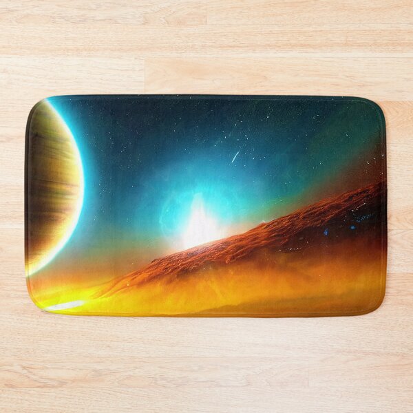 Item preview, Colored illustration of a planet and a light source, rectangle format designed and sold by Flairh-Art.