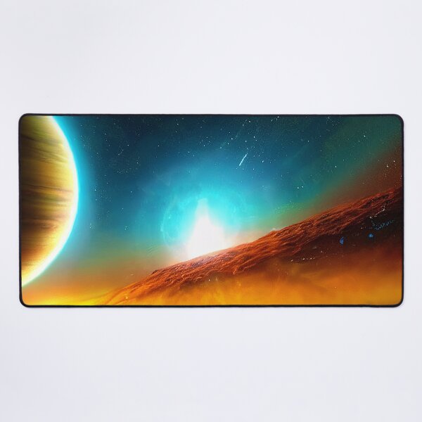 Item preview, Colored illustration of a planet and a light source, rectangle format designed and sold by Flairh-Art.