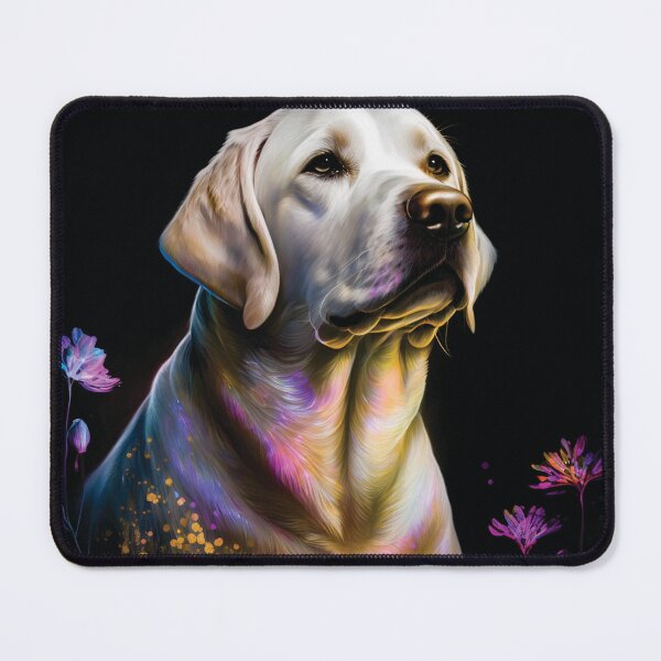 Item preview, Labrador floral portrait designed and sold by HookedOnDogz.