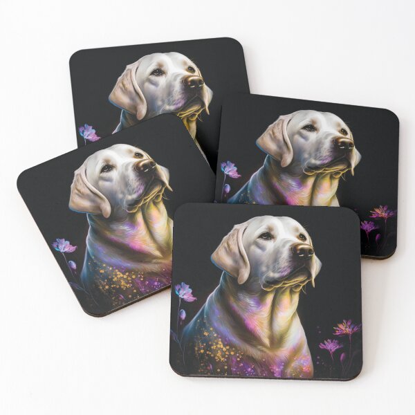 Item preview, Labrador floral portrait designed and sold by HookedOnDogz.