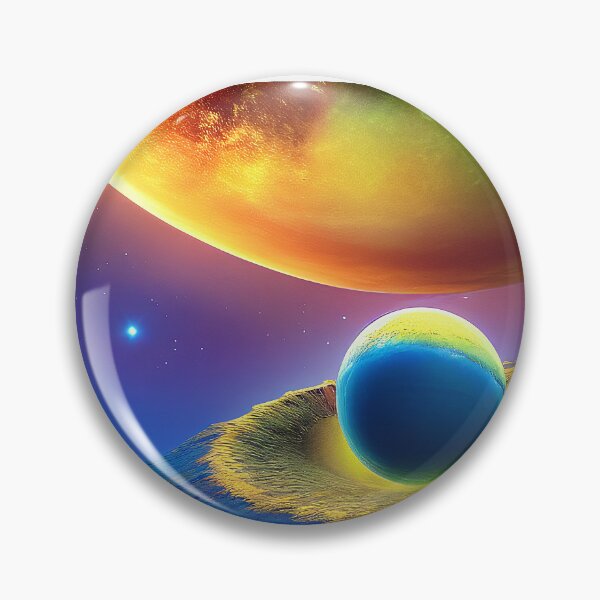 Item preview, Colored illustration of a collision between planets, rectangle format designed and sold by Flairh-Art.