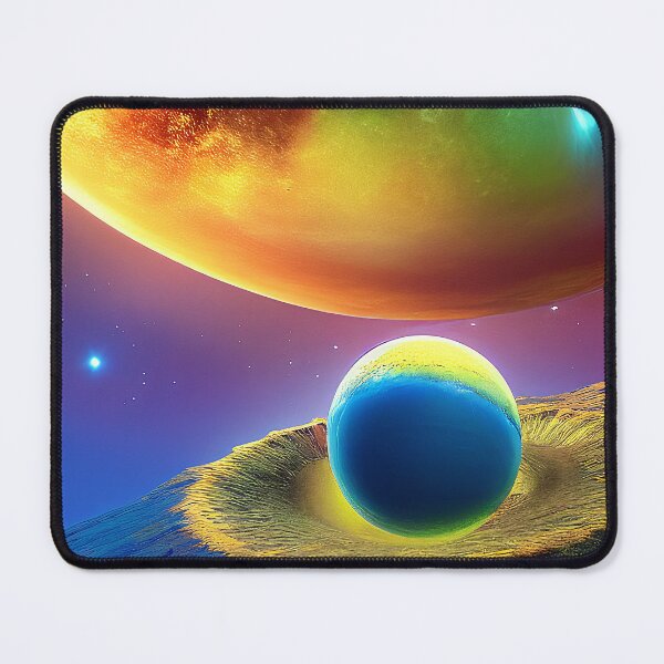 Item preview, Colored illustration of a collision between planets, rectangle format designed and sold by Flairh-Art.