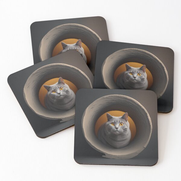 Item preview, Fat cat in hole 028 [square] designed and sold by jetaiart.