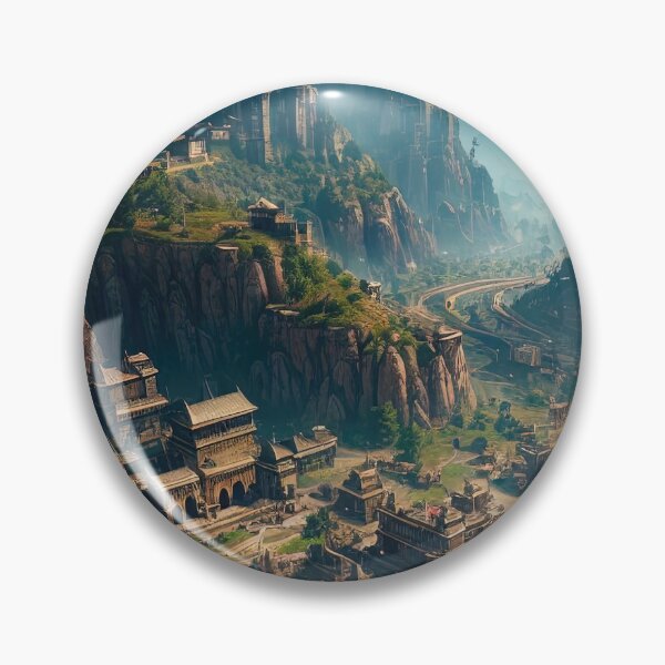 Item preview, Bird view isometric fantasy city landscape designed and sold by RK - Shop.