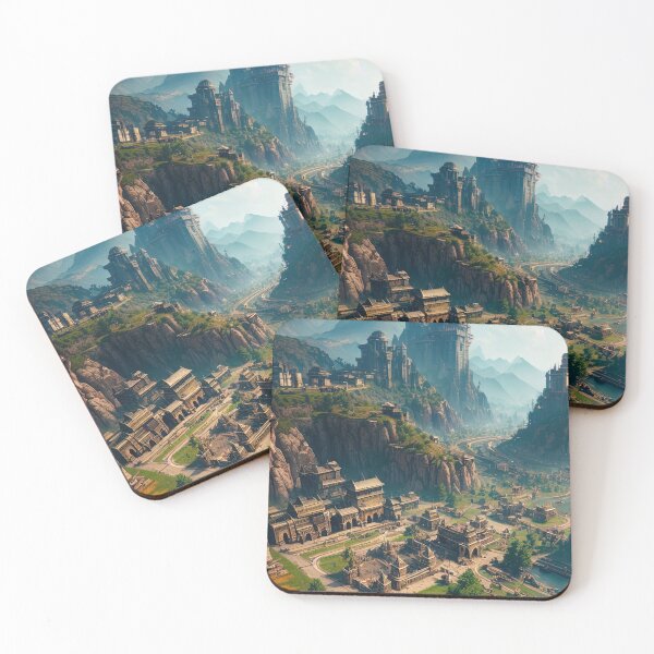 Item preview, Bird view isometric fantasy city landscape designed and sold by RK - Shop.