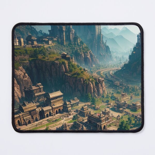 Item preview, Bird view isometric fantasy city landscape designed and sold by RK - Shop.