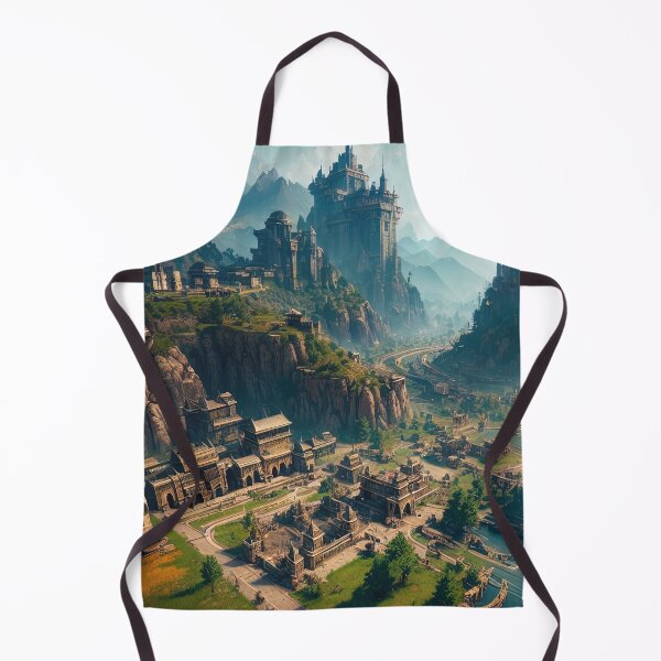 Item preview, Bird view isometric fantasy city landscape designed and sold by RK - Shop.